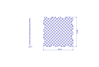 Premium graue Diamond PVC-Werkstatt-Garagen-Boden-Fliesen KLICK-Verlegung