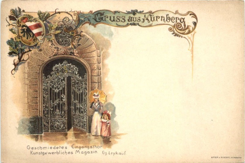 Gruss Aus NÃ¼Rnberg - Eingangsthor Kaufhaus Gg. Leykauf - Litho -766656