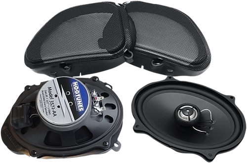 Hogtunes 5 x 7 Gen3 Front Fairing Speakers Grill Grilles Harley Road Glide 06-13