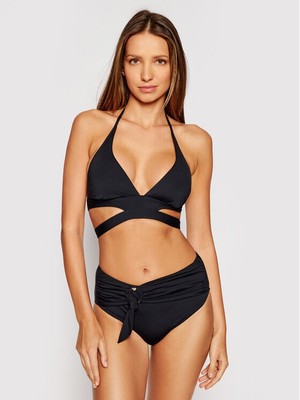 

Seafolly Женский стандартный купальник бикини с широким боком и поясом,, Active black