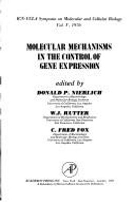 Molecular Mechanisms in the Control of Gene Expression Hardcover
