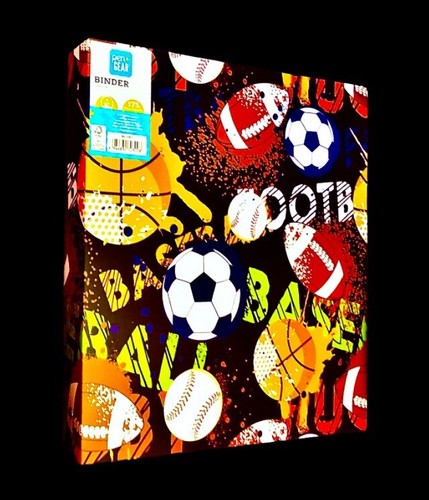 Pen + Gear 1" Fashion Paper 3-Ring Binder, Sports,175 Sheet Capacity,NEW