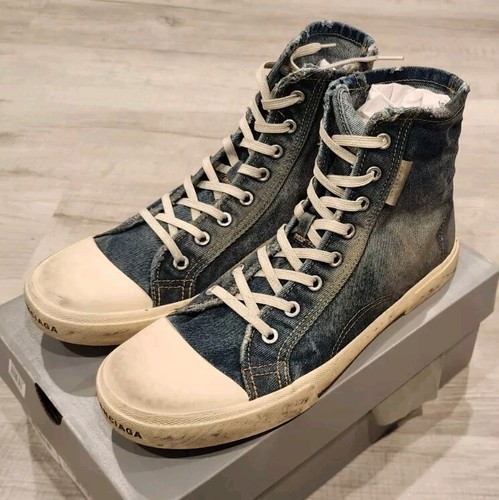 靴 BALENCIAGA Paris 41 Balenciaga High Top Red/ White Paris Sneaker SZ:41|42