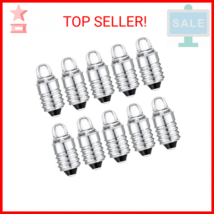 3 Volt Miniature Flashlight Bulbs E10 Replacemen
