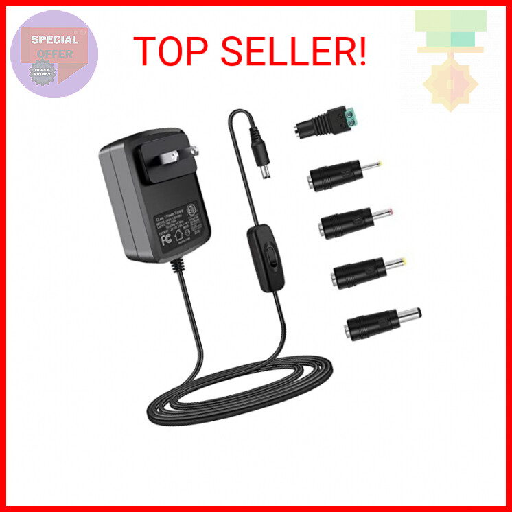 With Inline On Off 24w Switch Supply With 5 Selectable Plug
