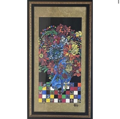 Tiefeng Jiang lithograph signed and numbered  Flower Lady 