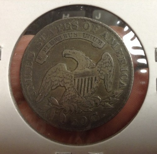 1830 50C Large 0 Capped Bust Silver Half Dollar