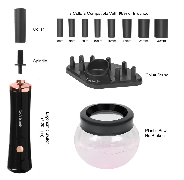 Makeup Brush Cleaner & Dryer Kit Upgraded,The Best Portable Electronic Automatic
