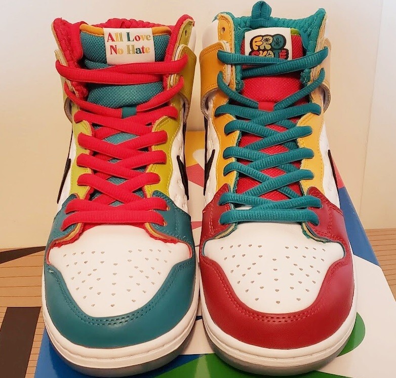 NIKE SB DUNK HIGH PRO QS DH7778-100 SIZE 10 FROSKATE ALL