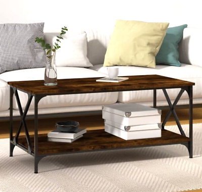 Vintage Industrial Coffee Table Shelf Side End Retro Living Room Furniture Iron