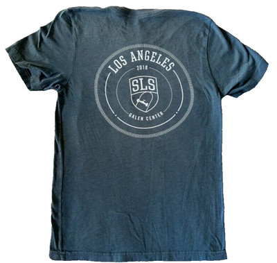 Boy's Skateboard T Shirt SLS Skate Brand Size Small Blue Gray
