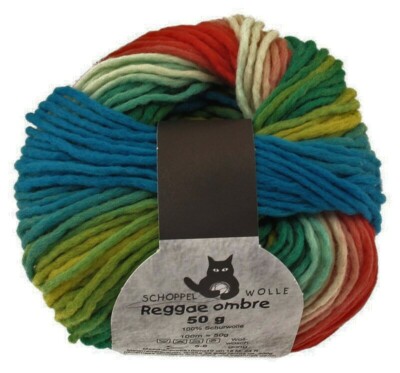159  / KG) Schoppel Wool 50g Reggae Ombre Gorgeous Soft Color 1701 Parrot