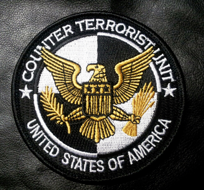 USA COUNTER TERRORISM EMBROIDERED 3.5 INCH HOOK PATCH 
