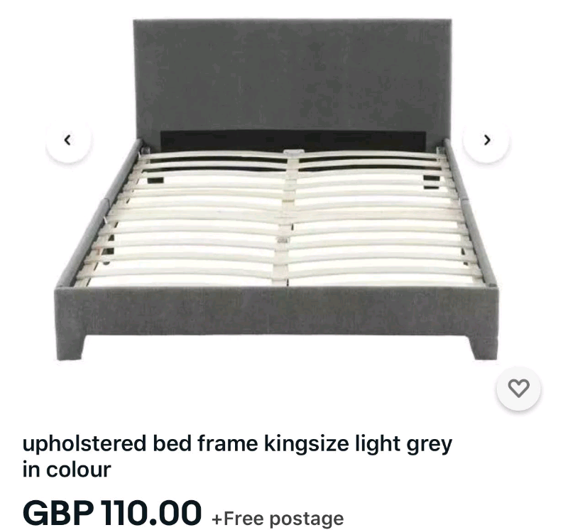 Kingsize bed frame only £110 with free delivery in
