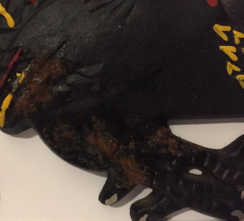 Painted Iron Fighting Roosters by Wilton