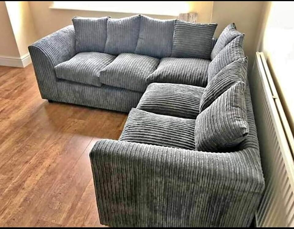 👑BRAND NEW COUCHES👑LIVERPOOL JUMBO CORD CORNER & 3+2 SETTER SOFA