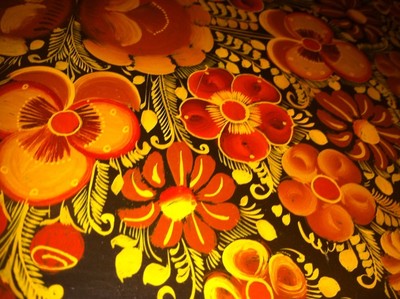 Paper Mache Tray. Stunning Hand Painted Floral. A Must See
