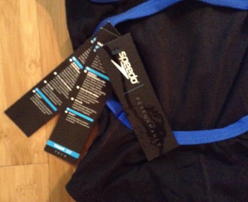 NWT $69 Endurance Training Black Wmn Swimsuit Sz 8/34 819016 Train III Tech X10