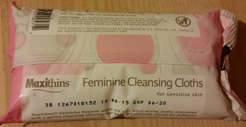 Maxithins Feminine Cleansing Cloths for Sensitive Skin 32-ct. Packs Feminine