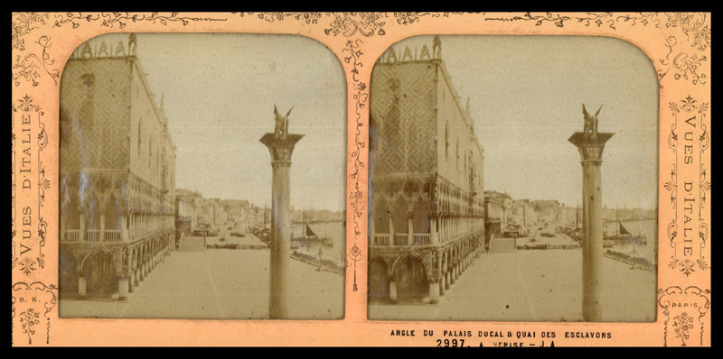 Italie, Venise, Palais Ducal Et Quai Des Esclavons, Vintage Print, Ca.1860, StÃ©R