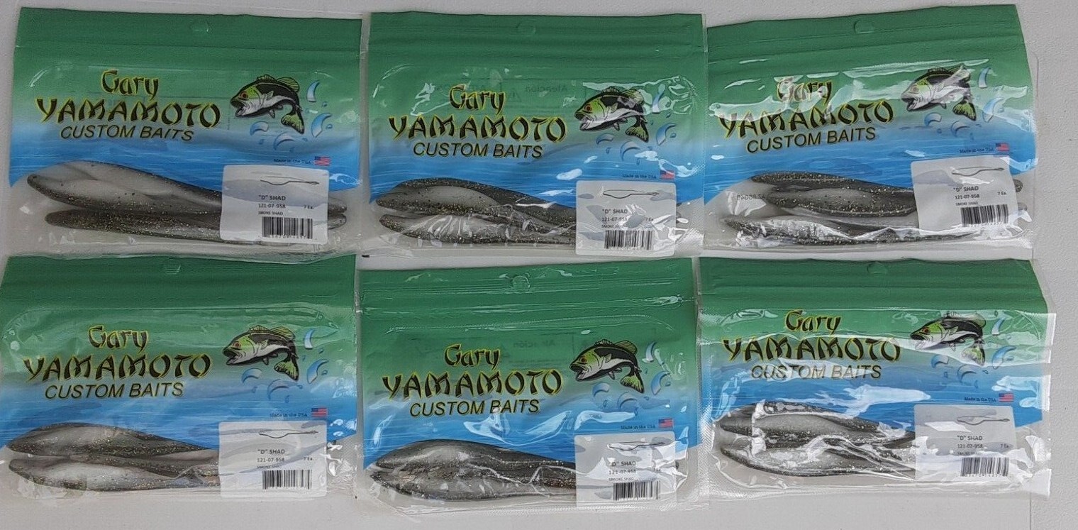 6-PACK LOT Gary Yamamoto D shad super fluke jerkbait 121-07