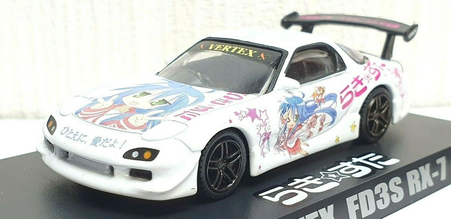 1/64 Aoshima ITASHA VERTEX MAZDA RX-7 FD3S WHITE diecast car 1/64 Aoshima ITASHA VERTEX MAZDA RX-7 FD3S WHITE diecast car