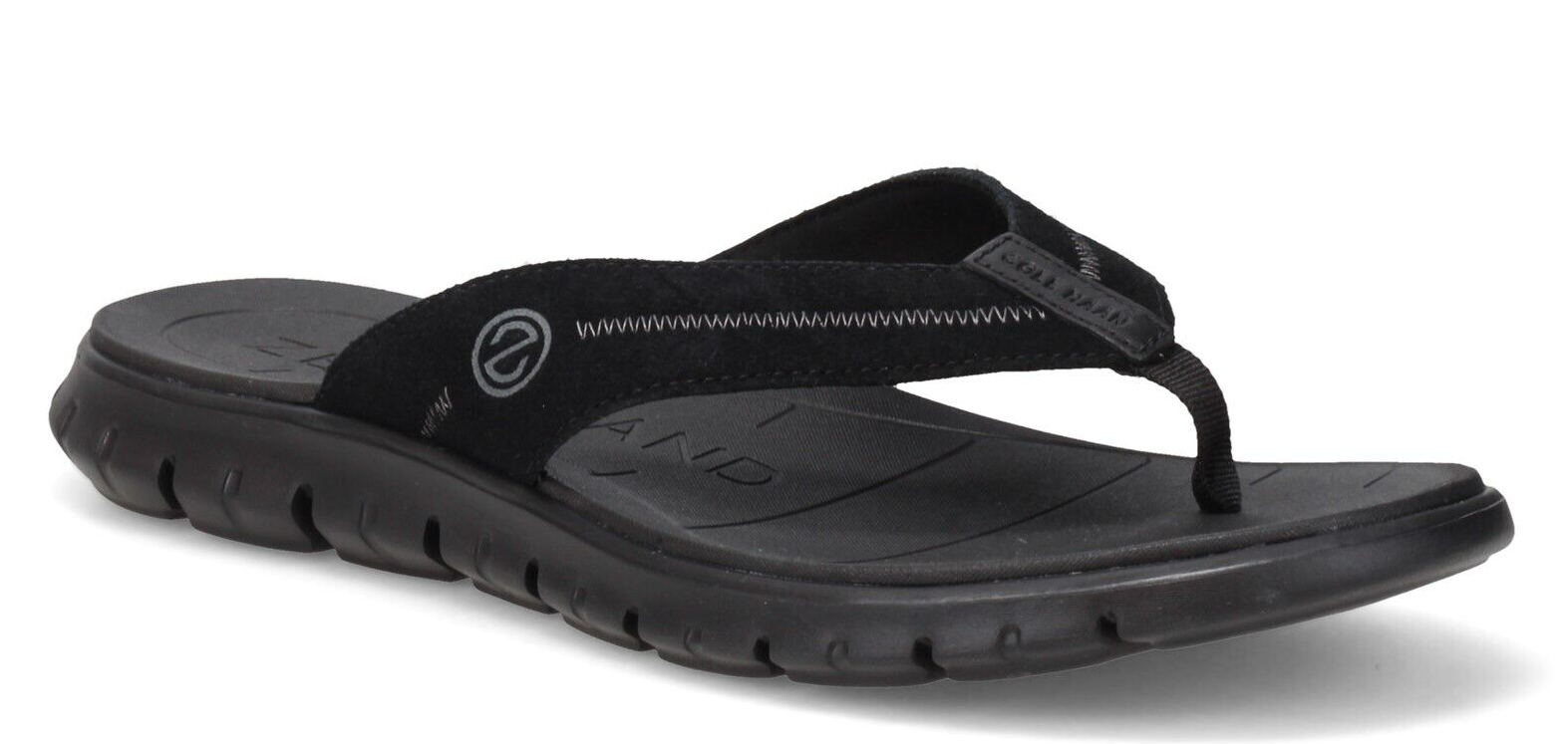

Черные кожаные мужские сандалии Cole Haan Zerogrand Thong LX LTE C35173, Черный, Cole Haan Zerogrand Thong