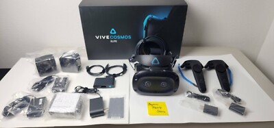 HTC Vive Cosmos Elite VR Headset Kit + NEW 2 Controllers & 2 NEW Base Stations