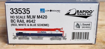 RAPIDO TRAINS 33535 HO BRITISH COLUMBIA RAIL MLW M420 642 DCC ESU Lok Sound