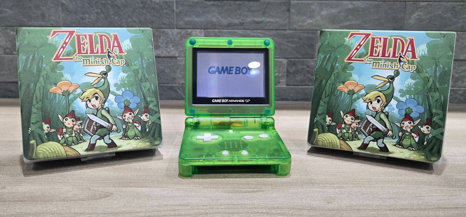 Nintendo Gameboy Advance SP Legend of Zelda Reshell Glass