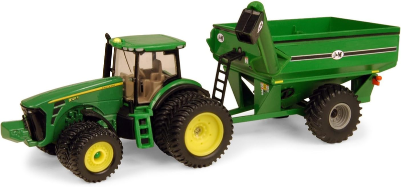 ERTL Big Farm  Tractor Toy with J&M Grain Cart - 1:64 Scale - Farm and Construction Toys - Authentic Die-Cast  Tractor Toys - 8 Years and Up