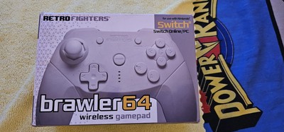 Retro Fighters Brawler 64 Controller White Wireless Bluetooth for Switch/PC