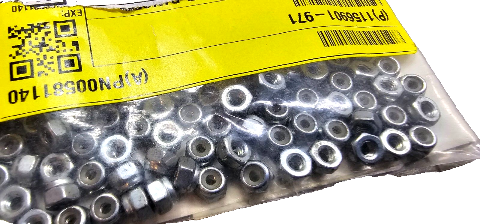 96PCS 903442 M2.5 Nylon Insert Locknuts 5x3.8mm, Steel, Zinc