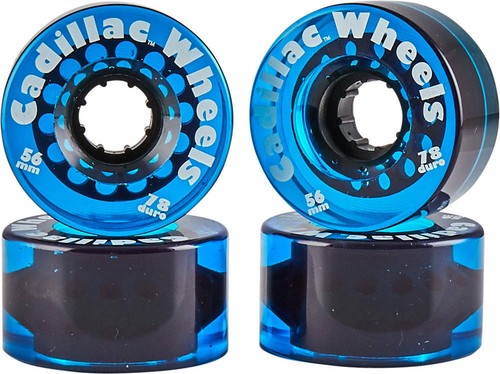 Cadillac Skateboard Wheels 56mm 78a TRANSPARENT BLUE