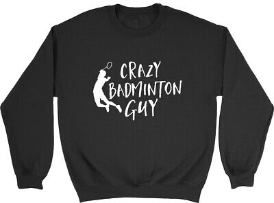 Crazy Badminton Guy Boys Kids Childrens Sweatshirt