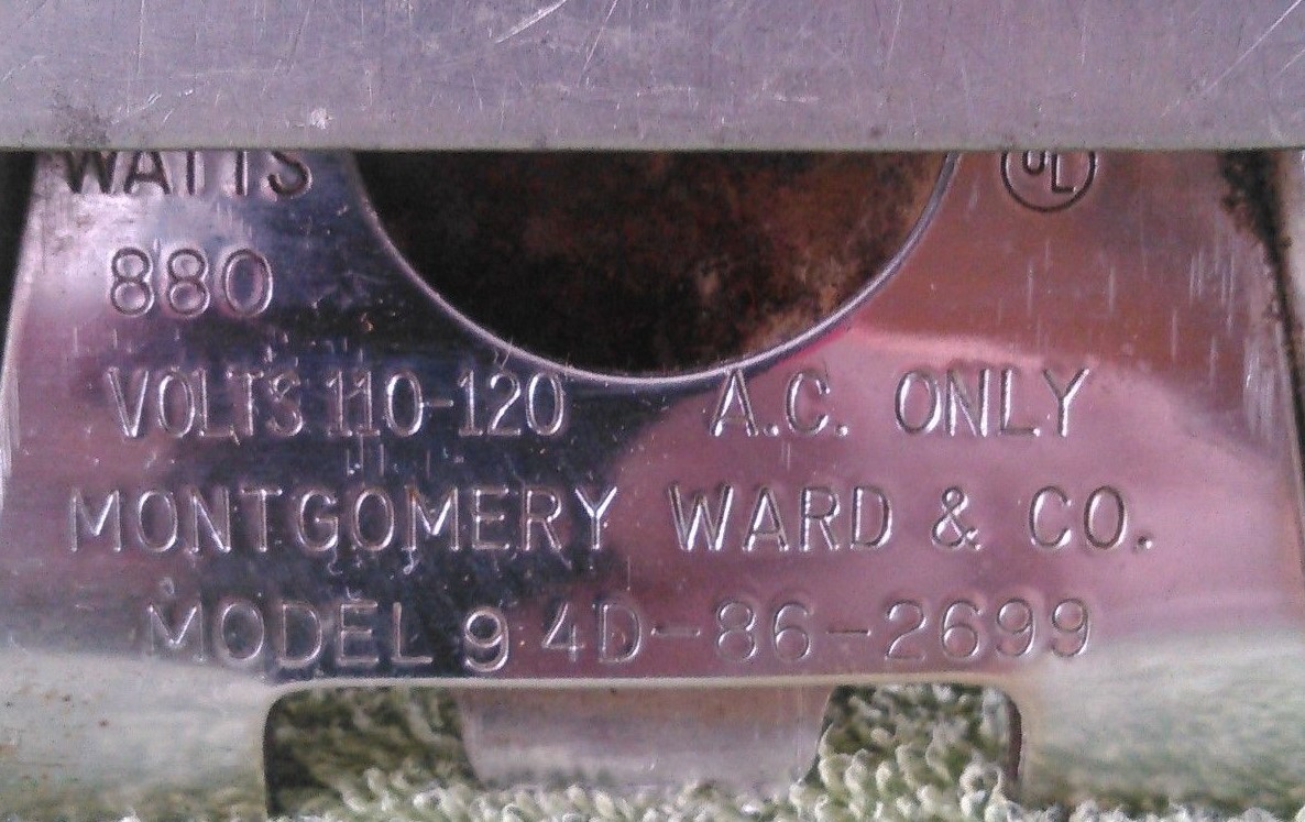 Vintage Montgomery Ward & Co. Electric Iron Model 9 Farmhouse decor Country View