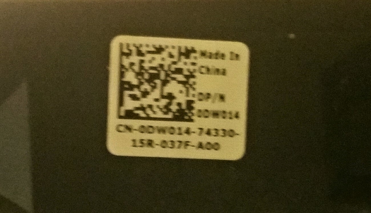 Dell Precision t1600 Heatsink Fan DP/N oDWW014-74330-15R-037F-A00