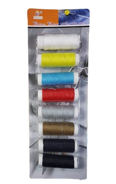 Set 8 Pezzi Bobine Filo Cotone Rotoli Rocchetti Macchina Da Cucire Colorato dfh