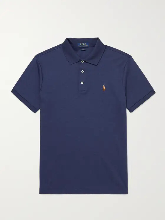 Polo Ralph Lauren ラガーシャツ XL POLO RALPH LAUREN Logo-Embroidered Cotton Polo Shirt, Navy