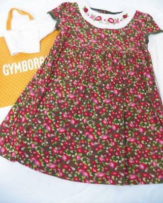 ~Gymboree ~ Girls Size 6 COZY OWL Red Green Floral Dress READ