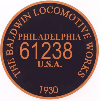 Baldwin Locomotive Works Railroad Railway Train Sticker Decal