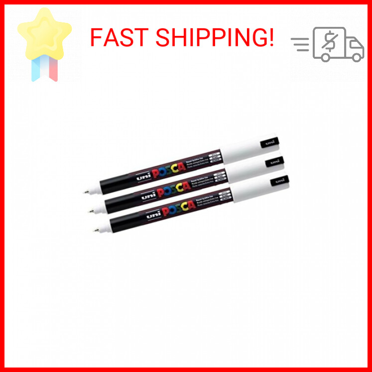 Uni Posca PC-1MR White Colour Paint Marker Pens Ultra Fine 0