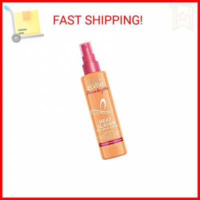 L'Oreal Paris Elvive Dream Lengths Heat Slayer Pre-Iron Spray Leave-In, 4.4 Ounc