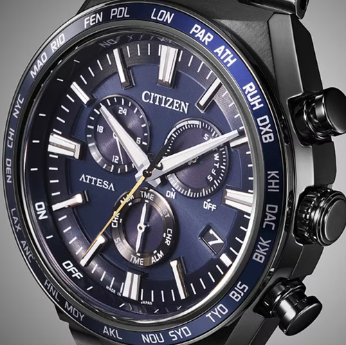 Pre-owned Citizen Attesa Cb5967-66l Act Line Black Titanium Series Japan Import
