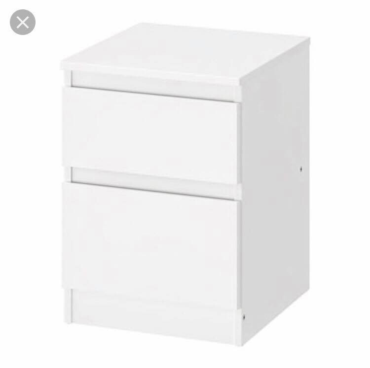 Ikea KULLEN white bedside in Royal Mile, Edinburgh Gumtree
