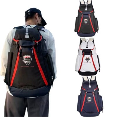 Team USA Backpack - Black, White, Navy | Durable Sports Bag with Air Cushion