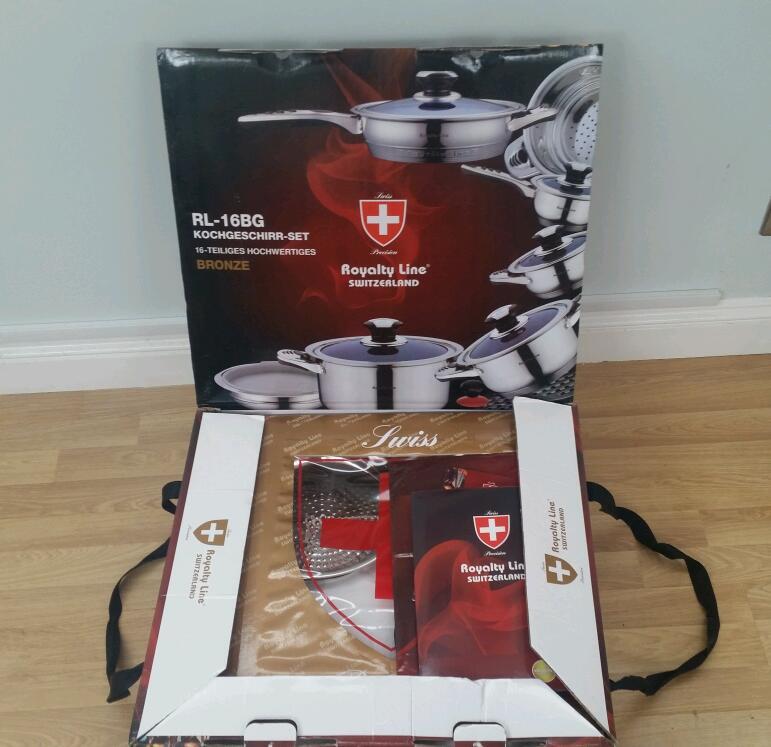 Brand New High Quality Cookware Pots and Pans Swiss Royalty Line 16 Piece Set in Bournemouth