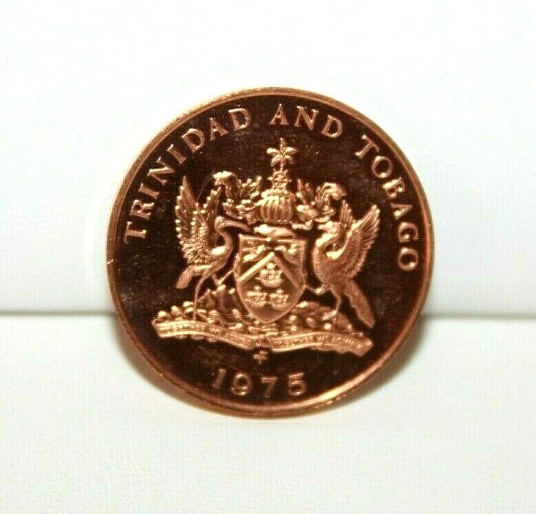 1975 FM Trinidad & Tobago 5 Cents Proof Coin KM #26