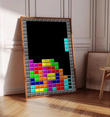 Tetris Poster Print | Gaming Poster | Gaming Decor | Video Game Poster | Gaming