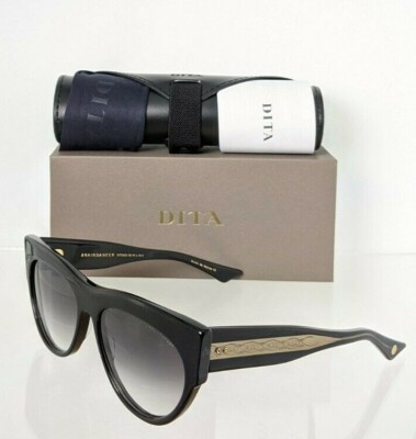 Pre-owned Dita Brand Authentic  Sunglasses Braindancer Dts525-58-01 Black Frame In Gray